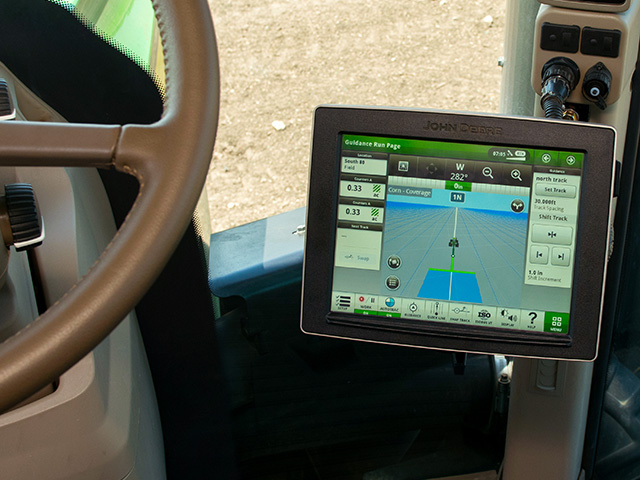 The advanced 4640 display from John Deere requires an equipment purchase and a software subscription. The formula is a departure from previous payment plans. (Photo courtesy of John Deere)